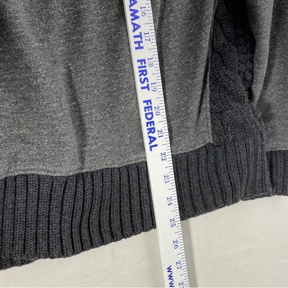 Athleta Madera Chunky Cable Knit Merino Wool Pullover Sweatshirt Gray Women's M - Picture 11 of 11